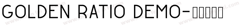 Golden Ratio Demo字体转换
